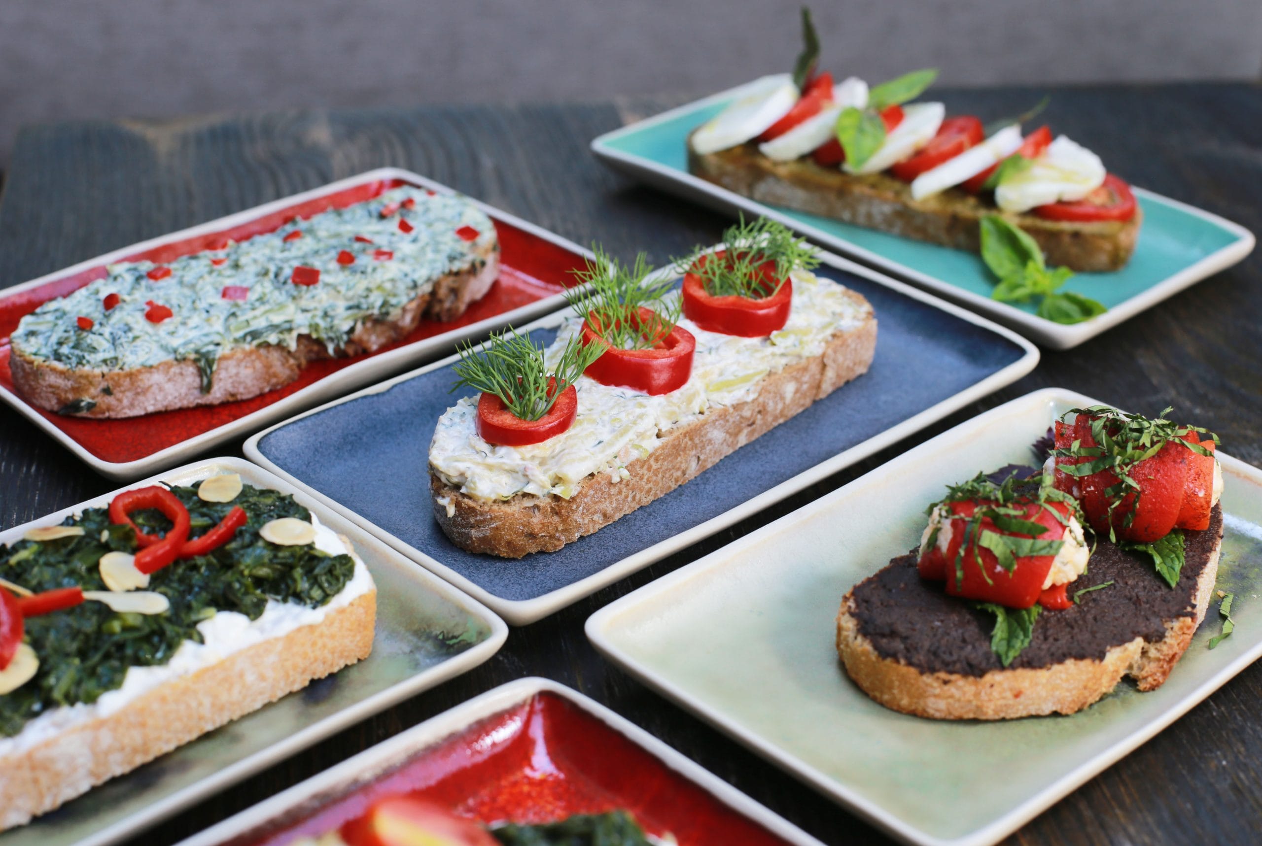 WAYANA'nın Anadolu Tatları menüsünden altı çeşit tapas tabağı